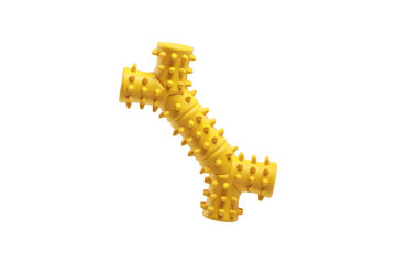 Natural Rubber Dog Chew Bone Toy - Teeth Cleaning