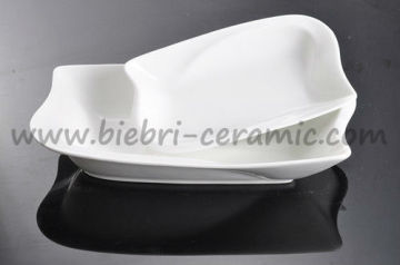rectangular style ivory white bone china bowls for hotel and restaurant