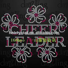 Wholesale embroidery flower hot fix rhinestone motif design