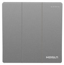 Gunmetal three gang one way switch