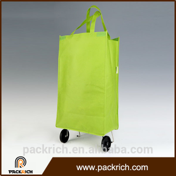 Hot Sale customized foldable durable detachable trolley bags supermarket with two wheel