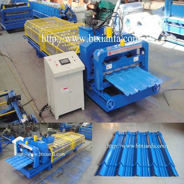 CE Glazed Tile Sheet Roll Forming Roof Machine