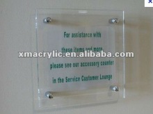 Transparente Led Wall Square Acrylic Signboard