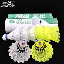 Wholesale Durable Nylon Badminton Ball Shuttlecocks in Yellow and White