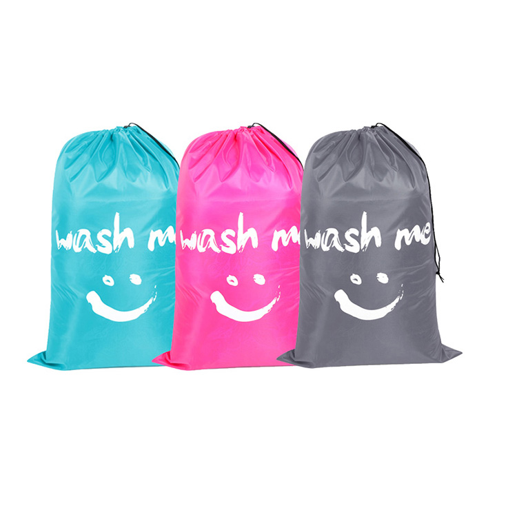 wholesale Extra large washable hospital nylon polyester drawstring storage personalized laundry bag