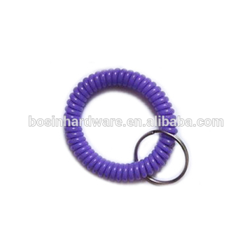 Fashion High Quality Plastic Wrist Coil Key Chain
