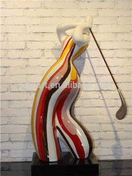 golf lady sculpture,fiberglass painted decoration