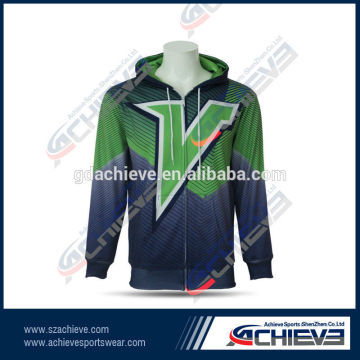 Polyester mens hoody jackets sublimaiton printing hoodies