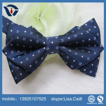 Wholesale microfiber woven men logo bow tie