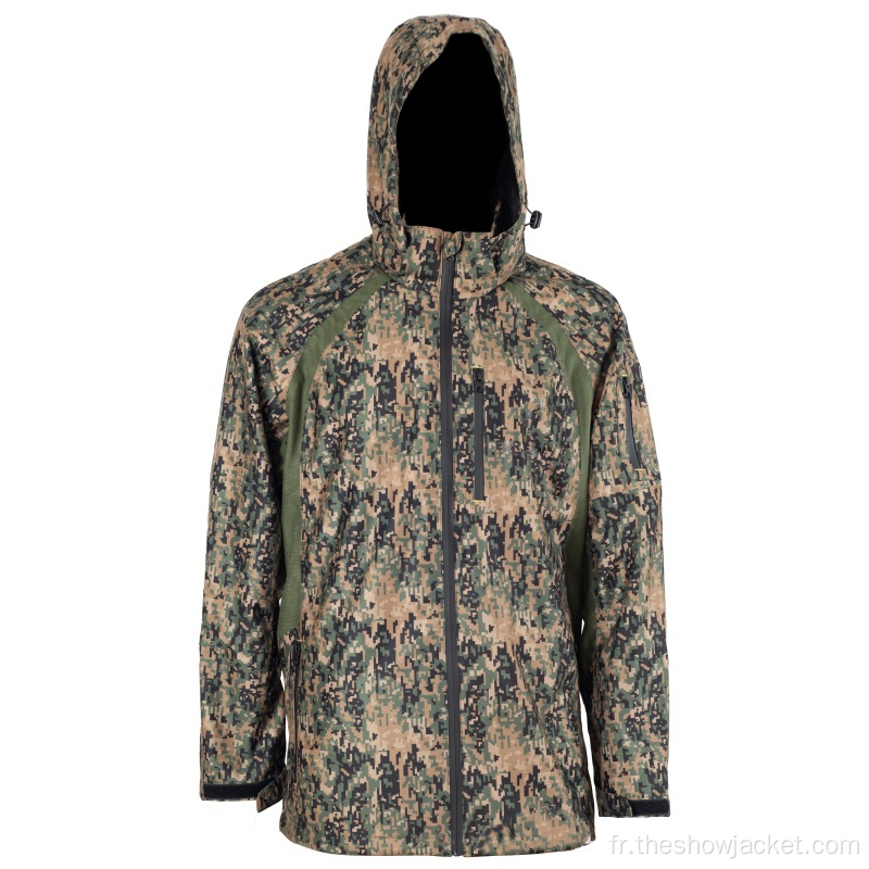 Veste de camouflage en gros sur mesure pour hommes vestes d'extérieur