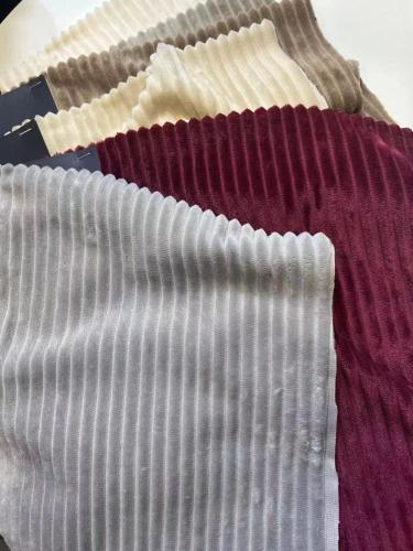 Tissu de flanelle de la bande de couleur solide en polyester