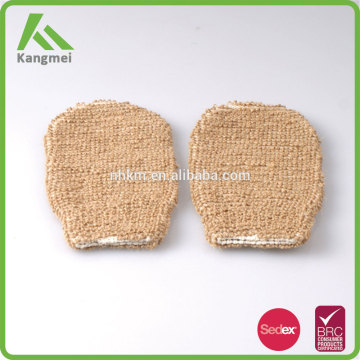 100% natural hemp bath gloves