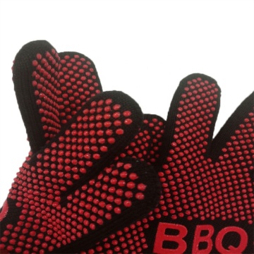 Hoge-temperatuur resistente BBQ-handschoenen siliconen gecoat