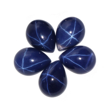 Synthetic Pear Cut 34# Starlight Blue Sapphire Gemstones
