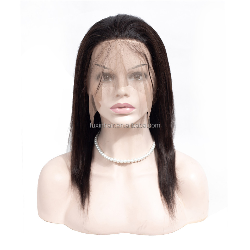 New Arrival Top Grade Wholesale Raw Virgin Unprocessed Human Hair 360 Frontal Lace Wig Brazilian Hair Swiss Lace Straight Wave