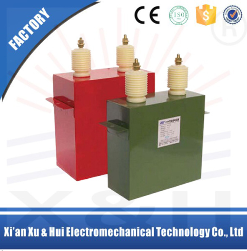 High voltage DC impulse current generator discharge capacitors