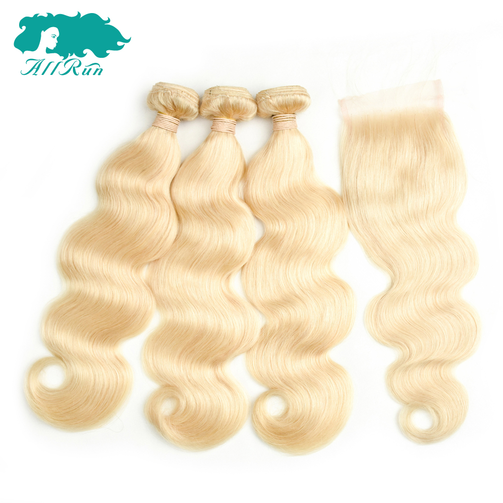 613# 10A 3 Pieces Diffrent Length Of Hair Bundles With One Piece 613# 4*4 Lace Closure No Tangle No Shed , 100% Human Hair