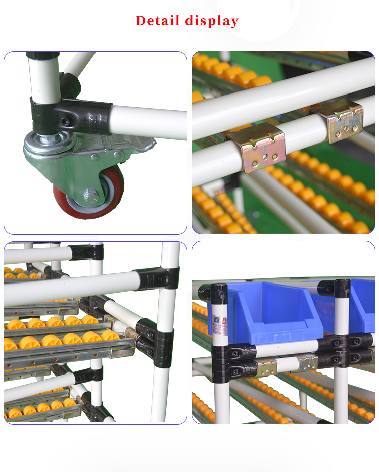 Professional customization industrial plastic coated lean pipe joint rack