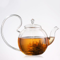 Eco-friendly transparent coffee pot heat resistant glass teapot with infuser