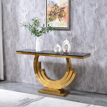 Turkish Luxury Modern Half Moon Console Table