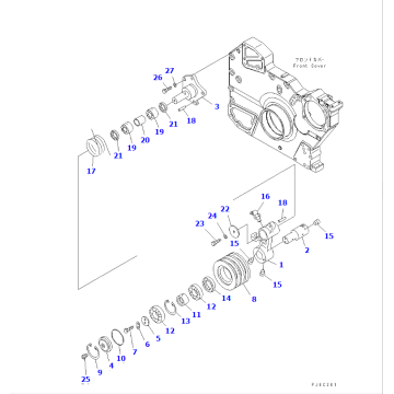 Enjin No.SAA6D170E-3F-8 Bahagian 6240-61-3900 Ketegangan Assy