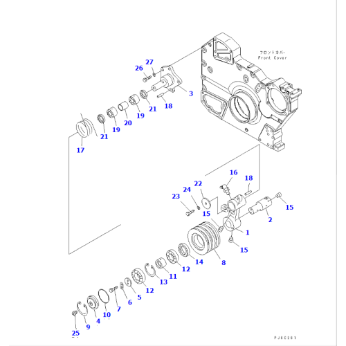 Motor No.SAA6D170E-3F-8 Parça 6240-61-3900 Gerilim Assy