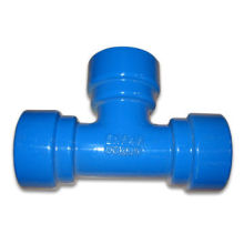 Ductile Iron Socket Tee with Fusion Bonded Epoxy Coating, EN 545 Standard