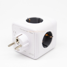 EU Multi-Function 5-Way Movable Power Cube Socket
