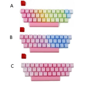 RGB PBT 35 Keys OEM Double Shot Backlit Keycaps for Cherry Mechanical Keyboard PXPA