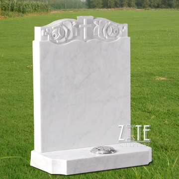 Best Detailed Carvings white marble headstone and tombstone