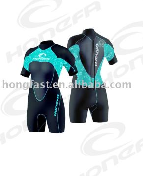 3mm womens neoprene short sleeves surfing suits