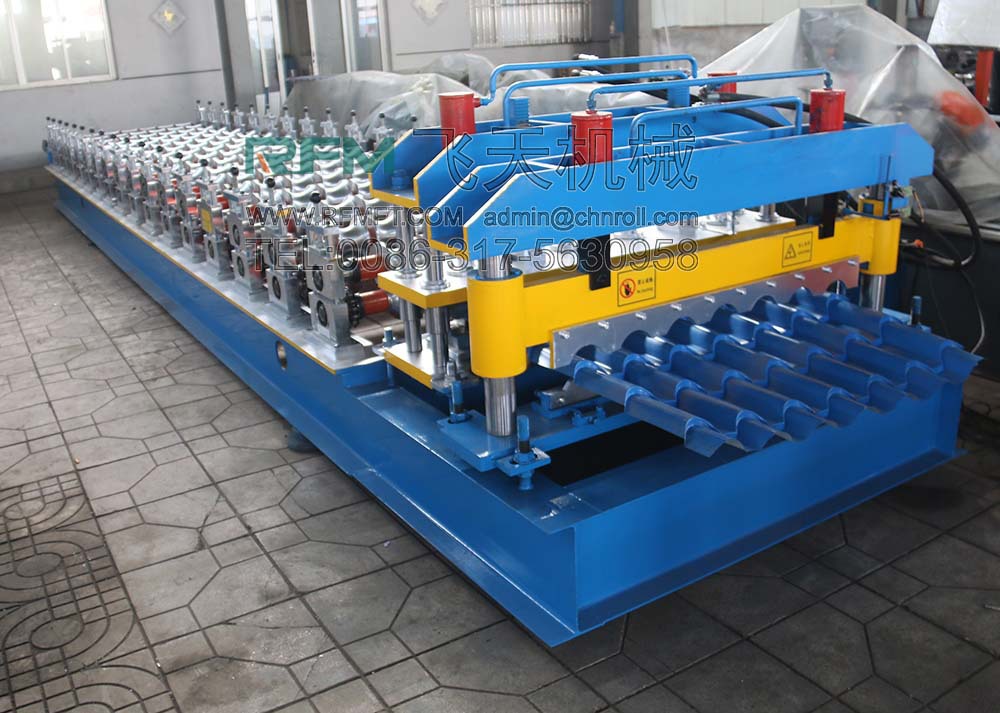 Hydraulic drive double layer steel sheet forming machinery