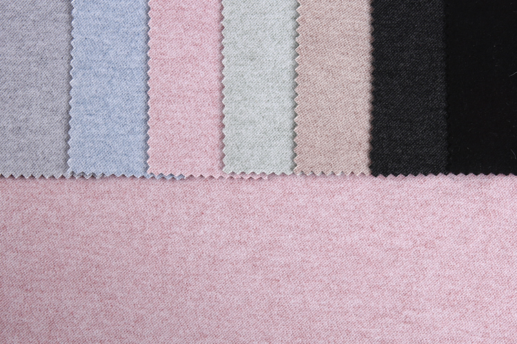 Hot products brushed solid color thermal knitted tr brushed fabric