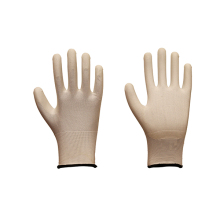 PU Series White Polyester Lined Palm PU Gloves
