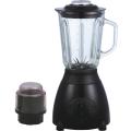 Stainless steel blender with glass jar