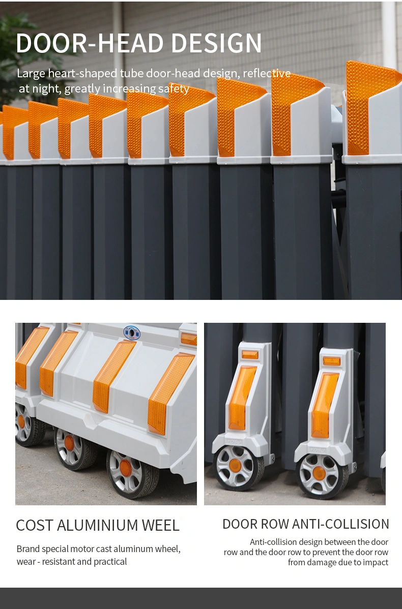 Senior Grey Aluminum Alloy Retractable Gate for Company Use