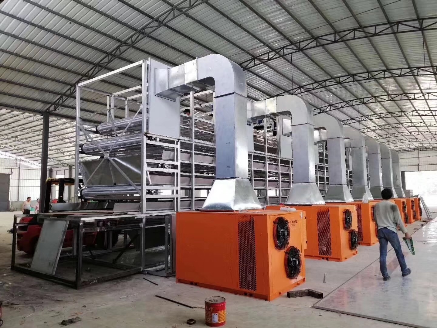 Tunnel continuous multi conveyor belt hot air dryer for cassava gari garry