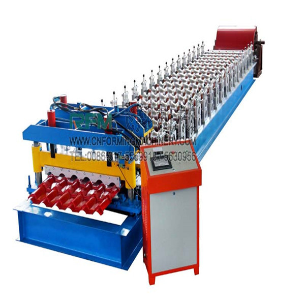 CE roof panel metal sheet glazed tile roll forming machine