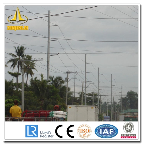 Octange Silver Transmission Steel Pole