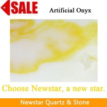 Newstar 8x8 golden cloud faux onyx floor tile