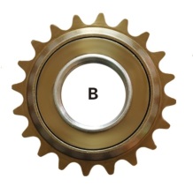 Single Speed Bicycle Freewheels - 16T/18T/20T/22T Brown Flywheels