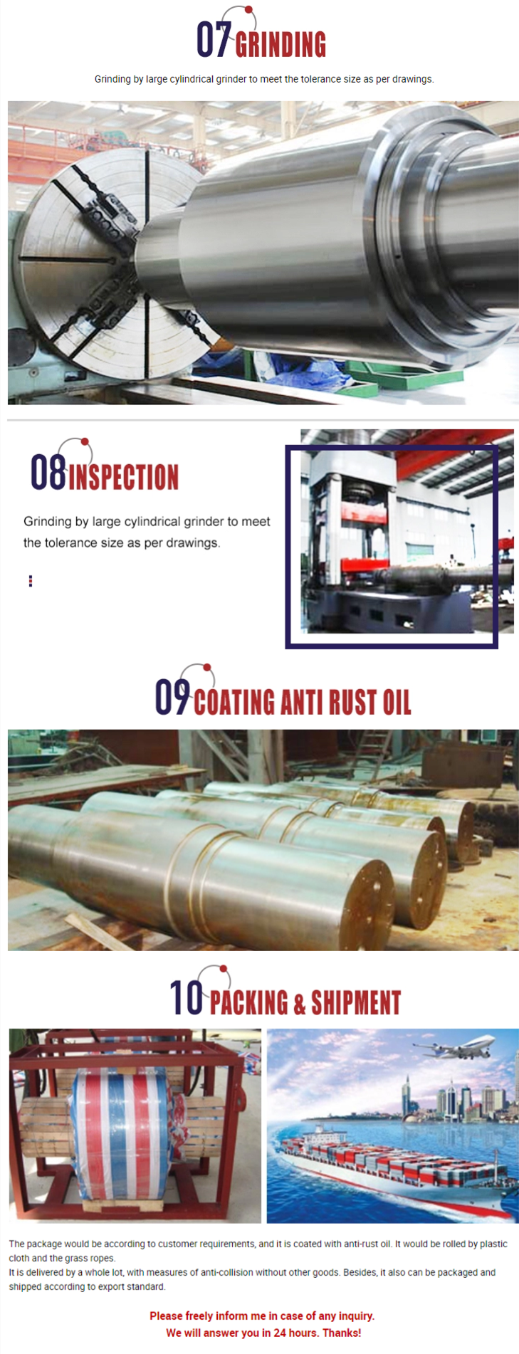 Forging 4340 4140  steel square shaft according per drawing