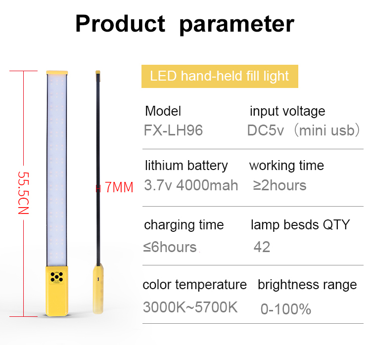 Photo Studio LED-video Fyllningsljus Dimbar färg 3000-5700K Ljusstyrka med stativstativ Fotograferingsbelysningssats för YouTube