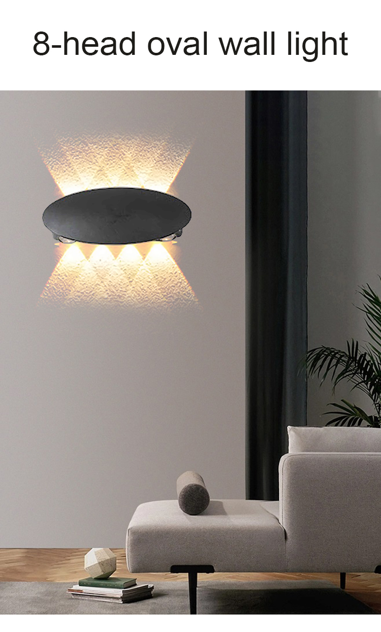 110V 220V Modern Outdoor Exterior Aluminum Wall Lamp Warm Lighting Led Indoor Wall Light