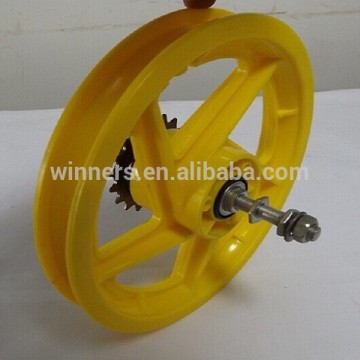 12 inch plastic 5 spoke fixed gear wheel