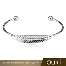 OUXI Copper Jewelry Friendship Customized Rhodium Plated Cuff Bangle Bracelets