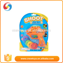 Promotional Toy plastic flying disc shooting gun toy for boys