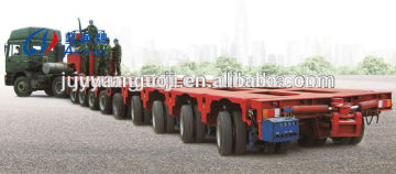 multi axles modular trailer/hydraulic flatbed semi trailer