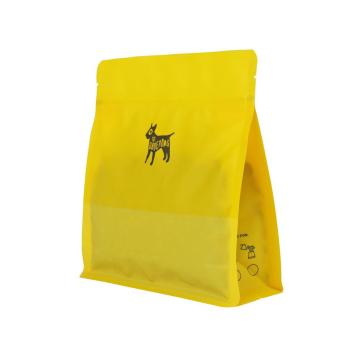 sacchetto per snack riutilizzabile in carta kraft con chiusura lampo