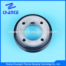 Yarn storage disc with wearproof coating